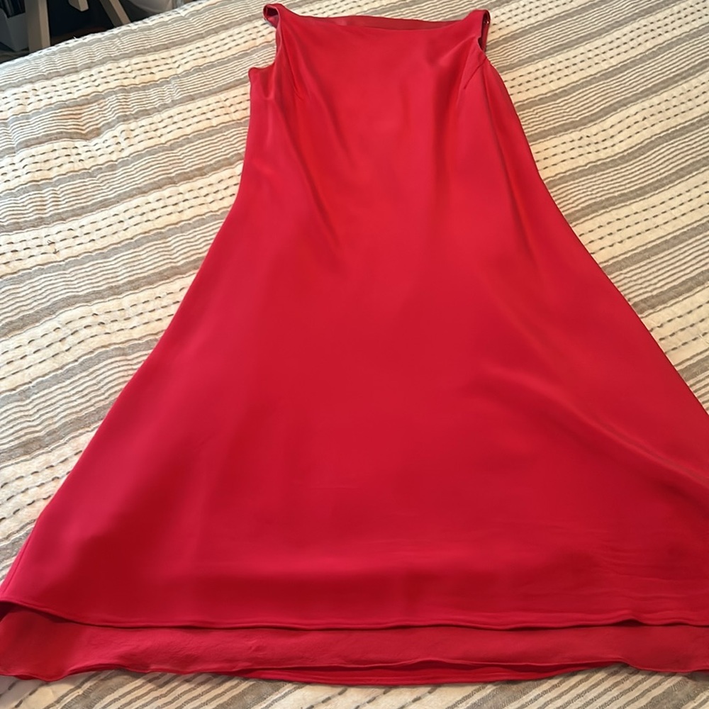 Jones New York pink silk sleeveless dress. - Picture 7 of 9